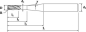 Preview: VHM Ø 10,0 mm Z=2 40° kon. 0,8° ER NL=30,0 Stahl (P/H)